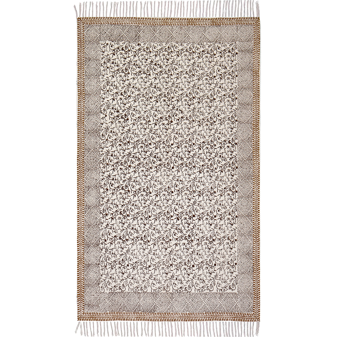 Floral Printed Cotton Rug