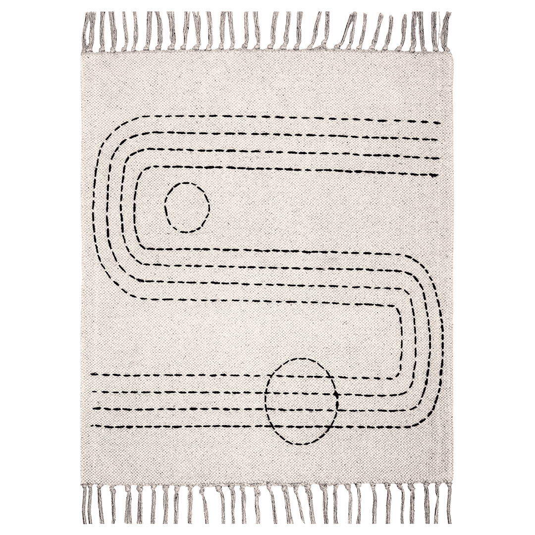 Hand Embroidery Cotton Kantha Rug