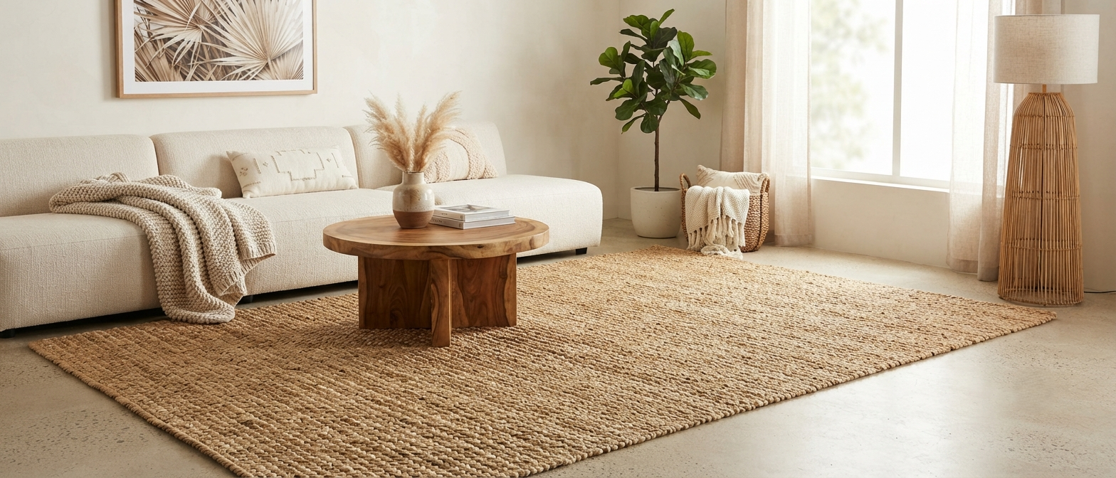 HAND WOVEN JUTE RUG