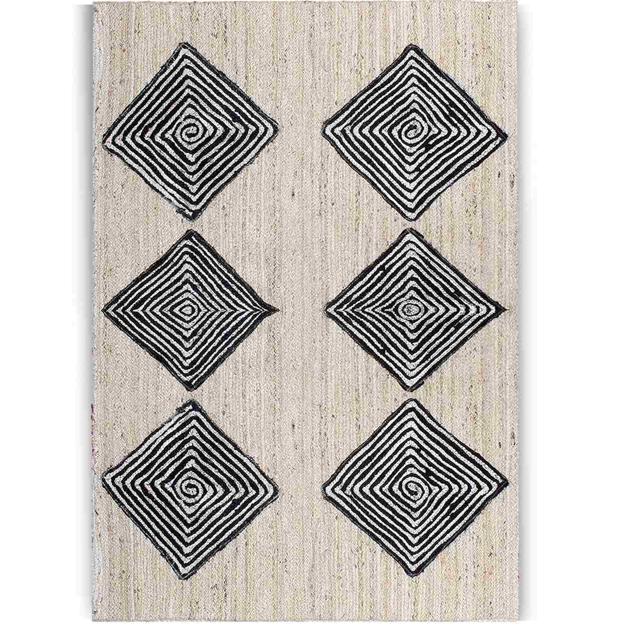 Hand Woven Diamond Jute Rug