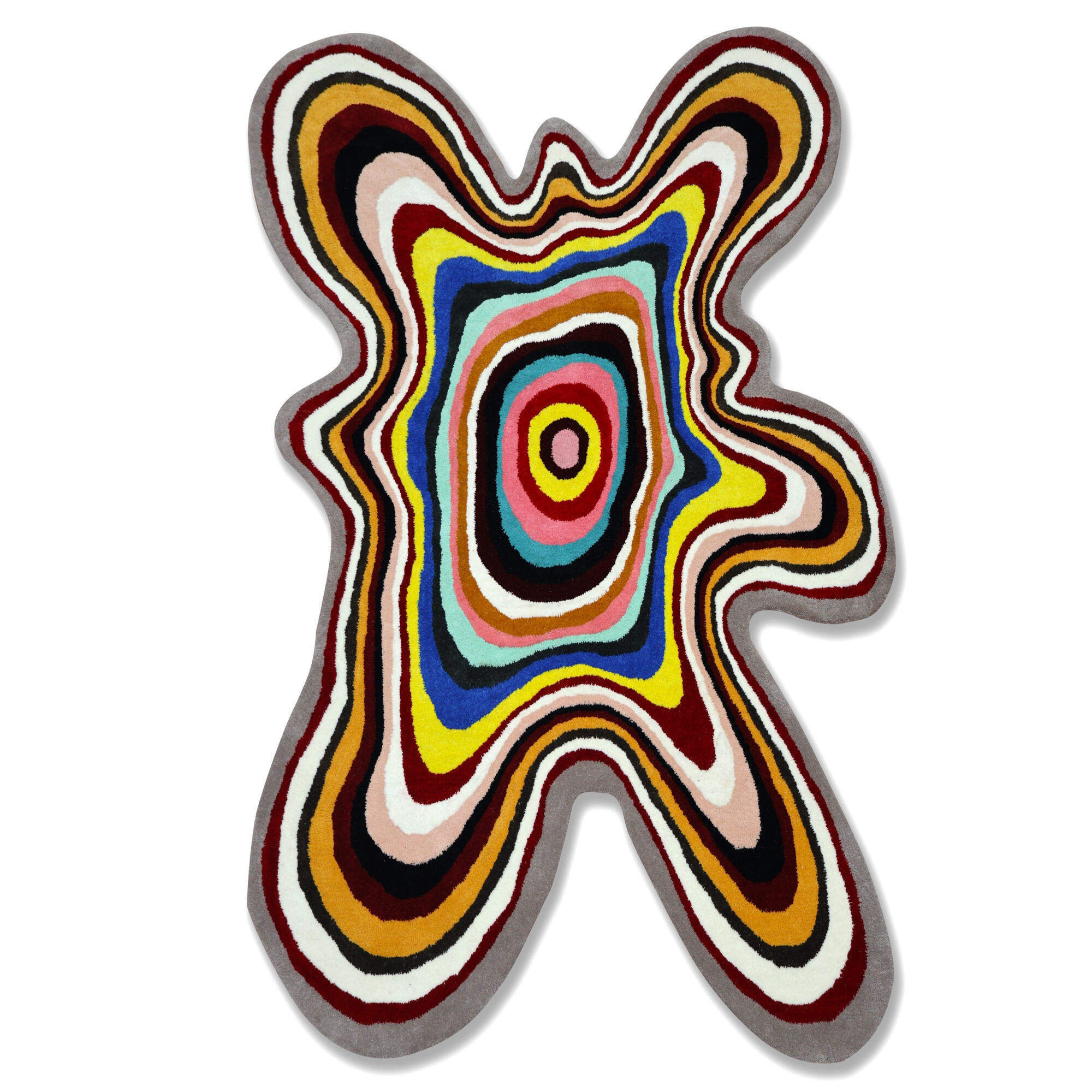 Handmade Irregular Multicolor Wool Rug Handmade Irregular Multicolor Wool Rug