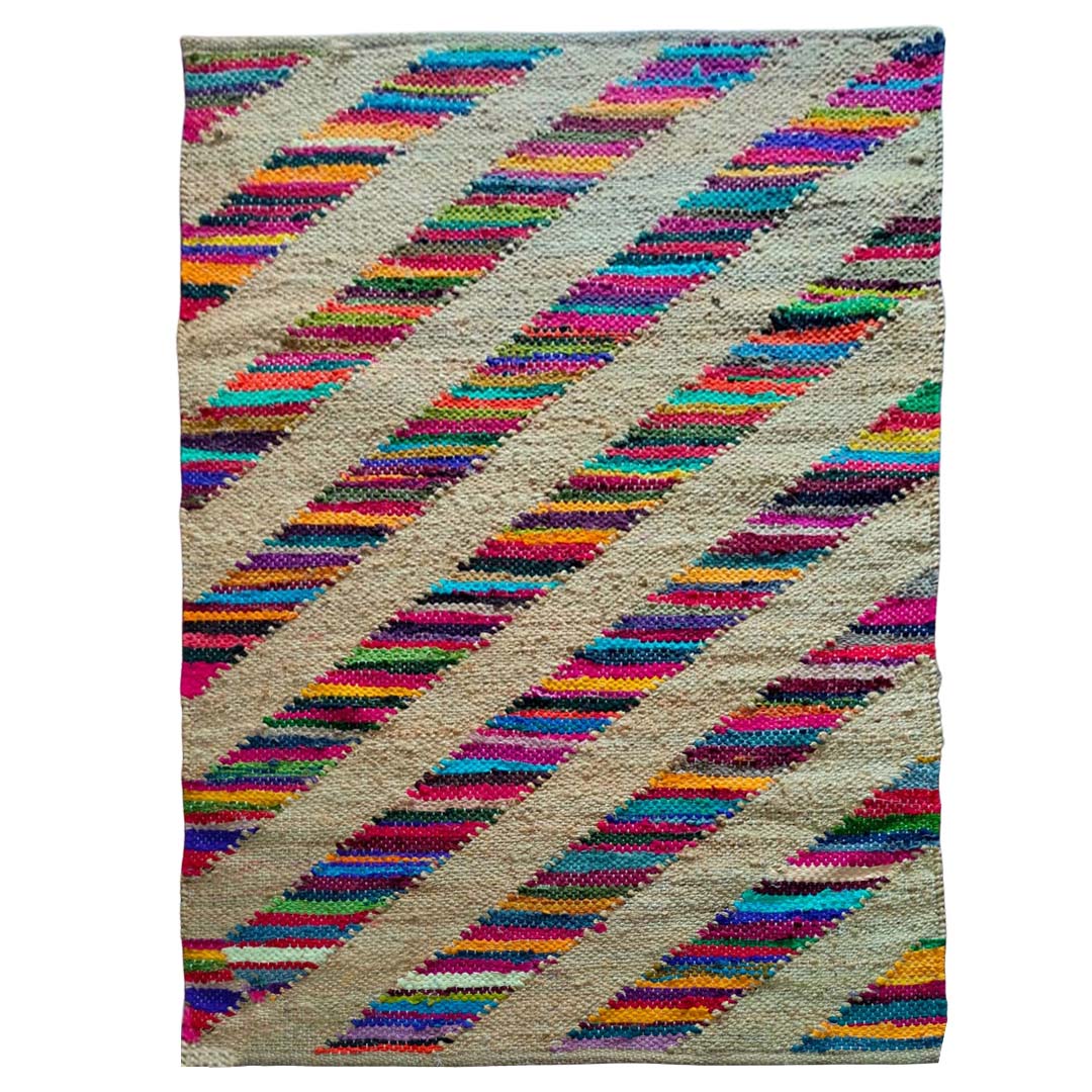 Jute Multicolor Panja Woven Rug