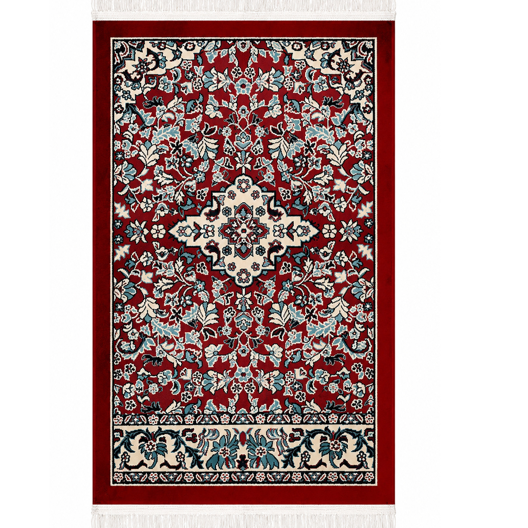 Hand Knotted Red Rug