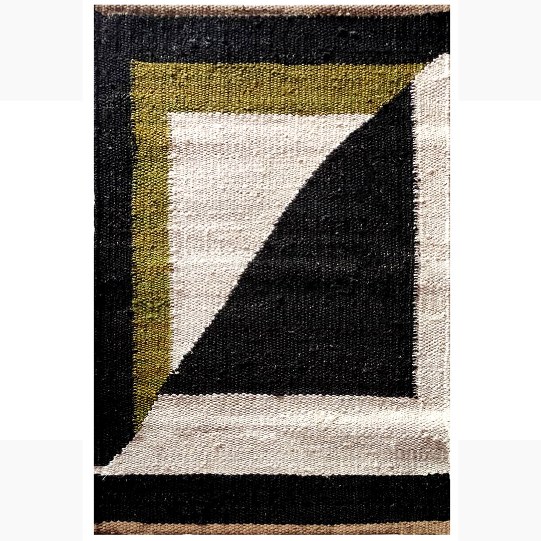 Handwoven Diagonal Design Panja Rug