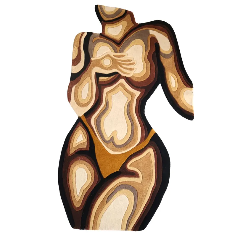 Hand Tufted Body Shape Wool Rug Hand Tufted Body Shape Wool Rug
