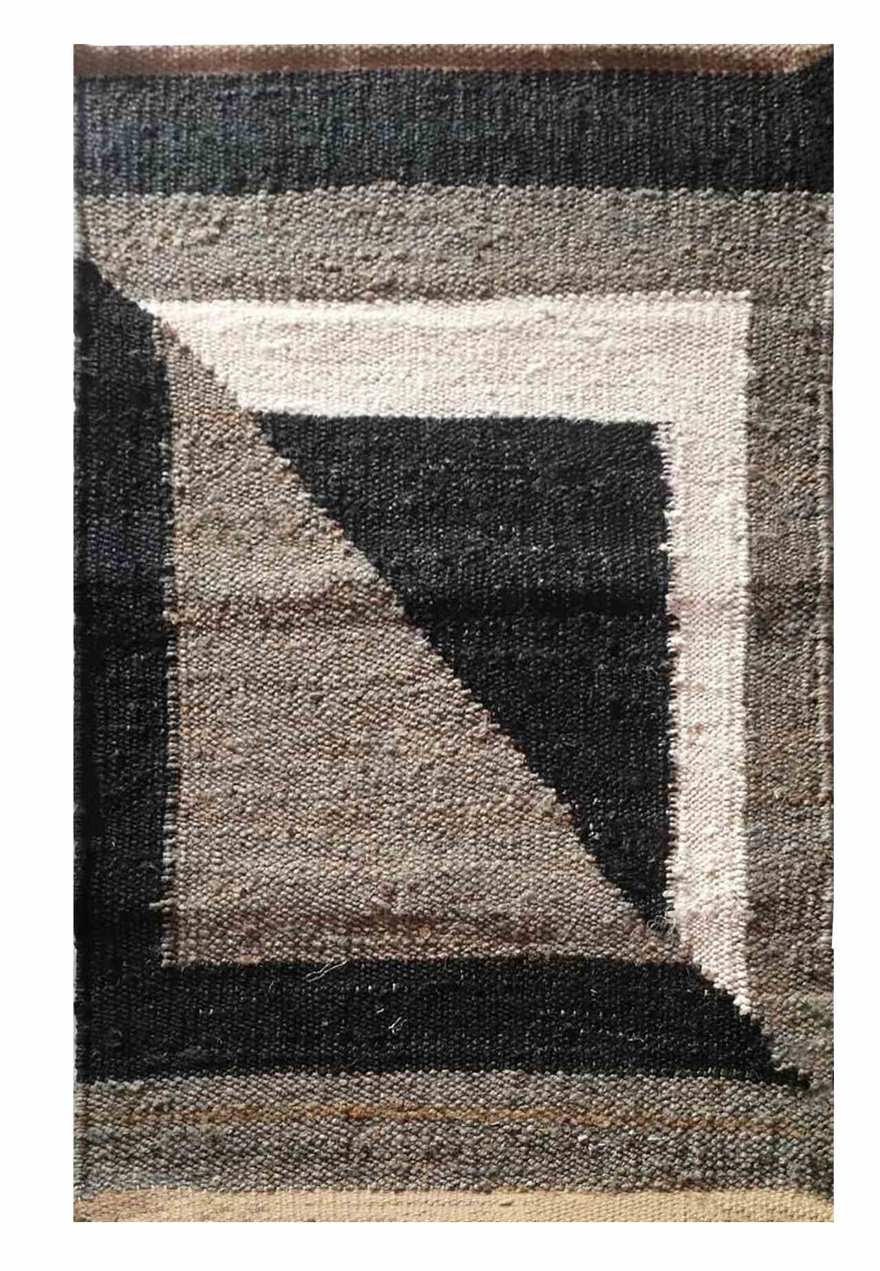 Hand Woven Black Jute Rug