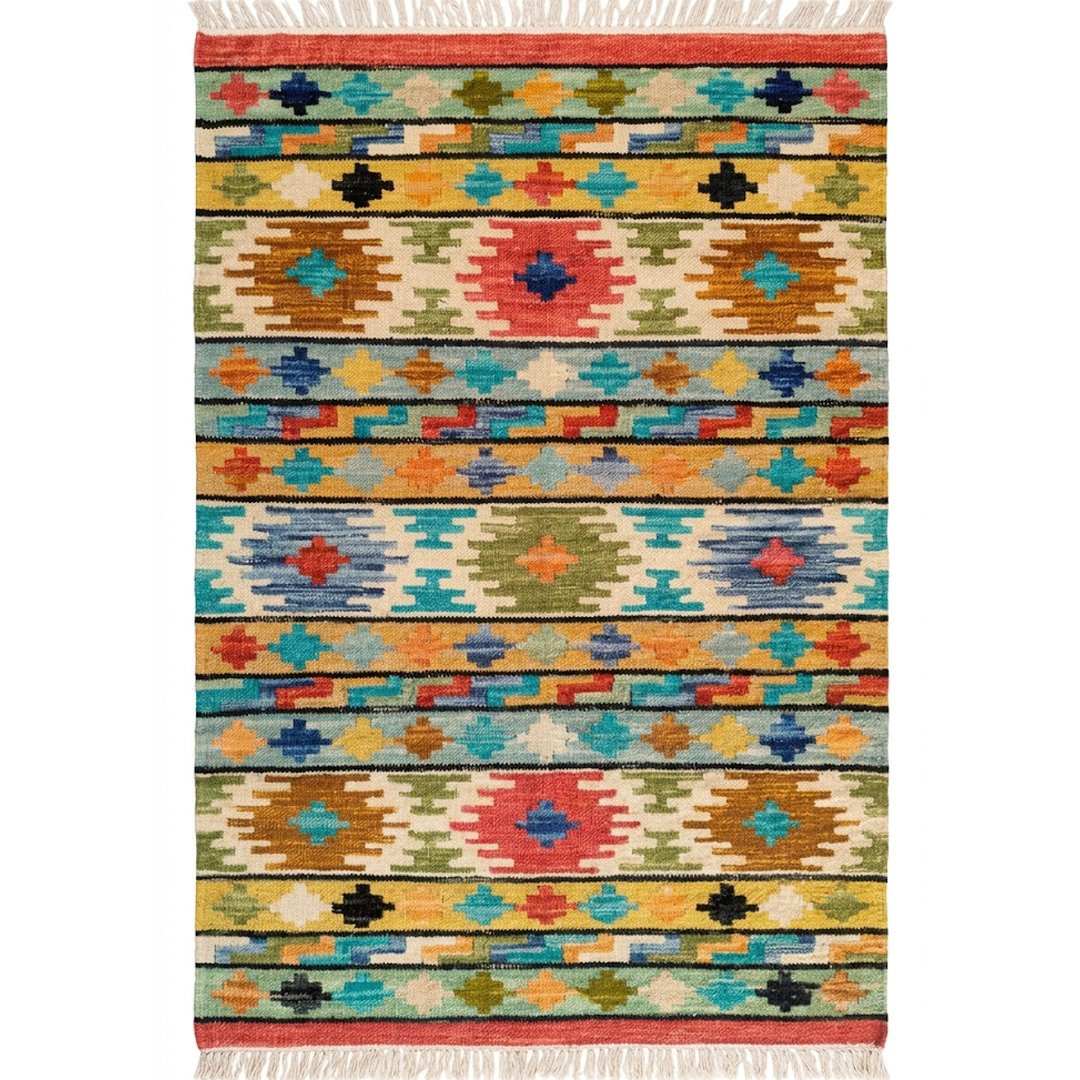 Multicolor Hand Woven Wool Jute Kilim Multicolor Hand Woven Wool Jute Kilim
